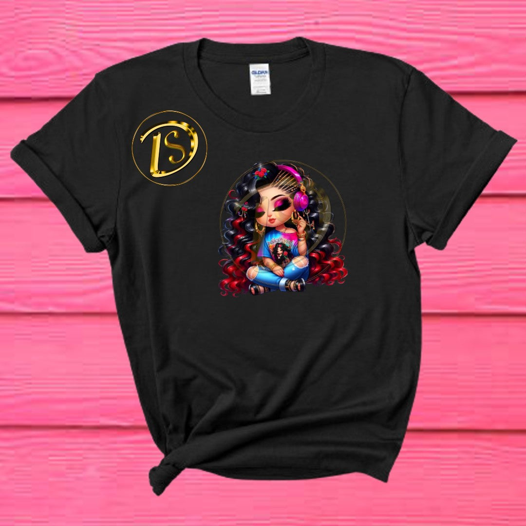 muñequita ricitos DTF