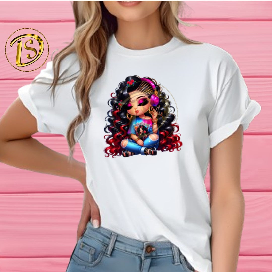 muñequita ricitos DTF
