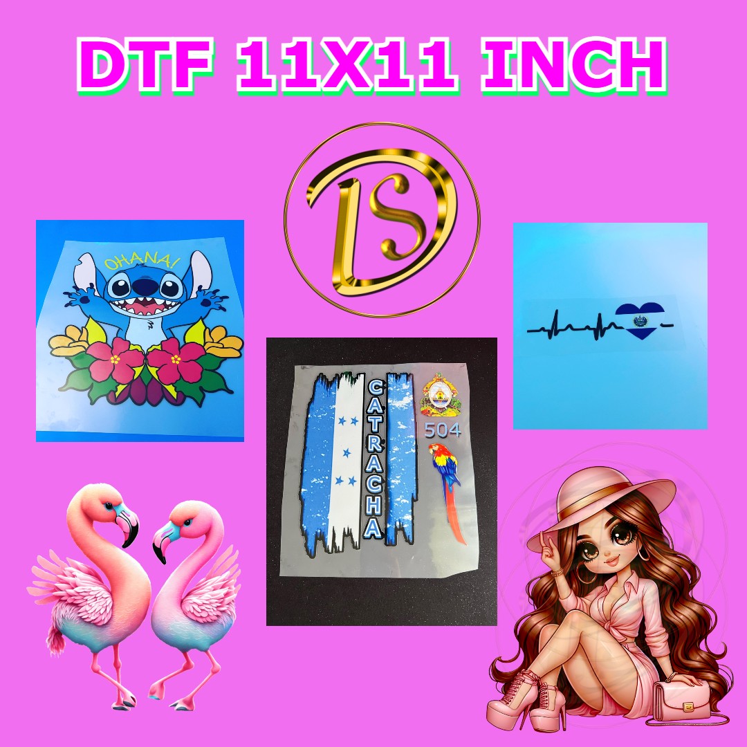 DTF 11X11 INCH  Mujer