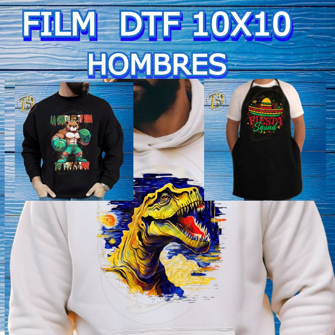 Diseños en DTF  110x10 HOMBRE