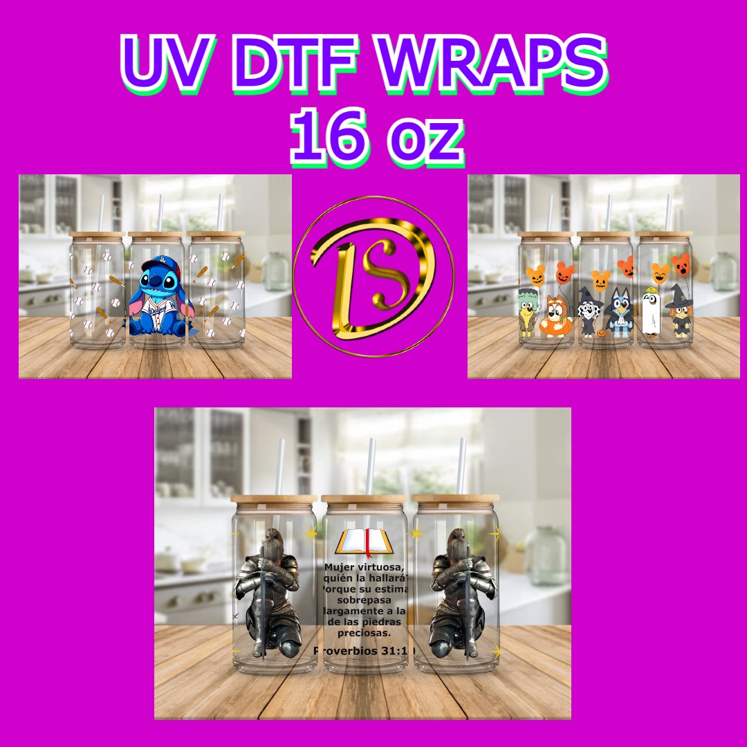 UV DTF WRAPS  16 oz